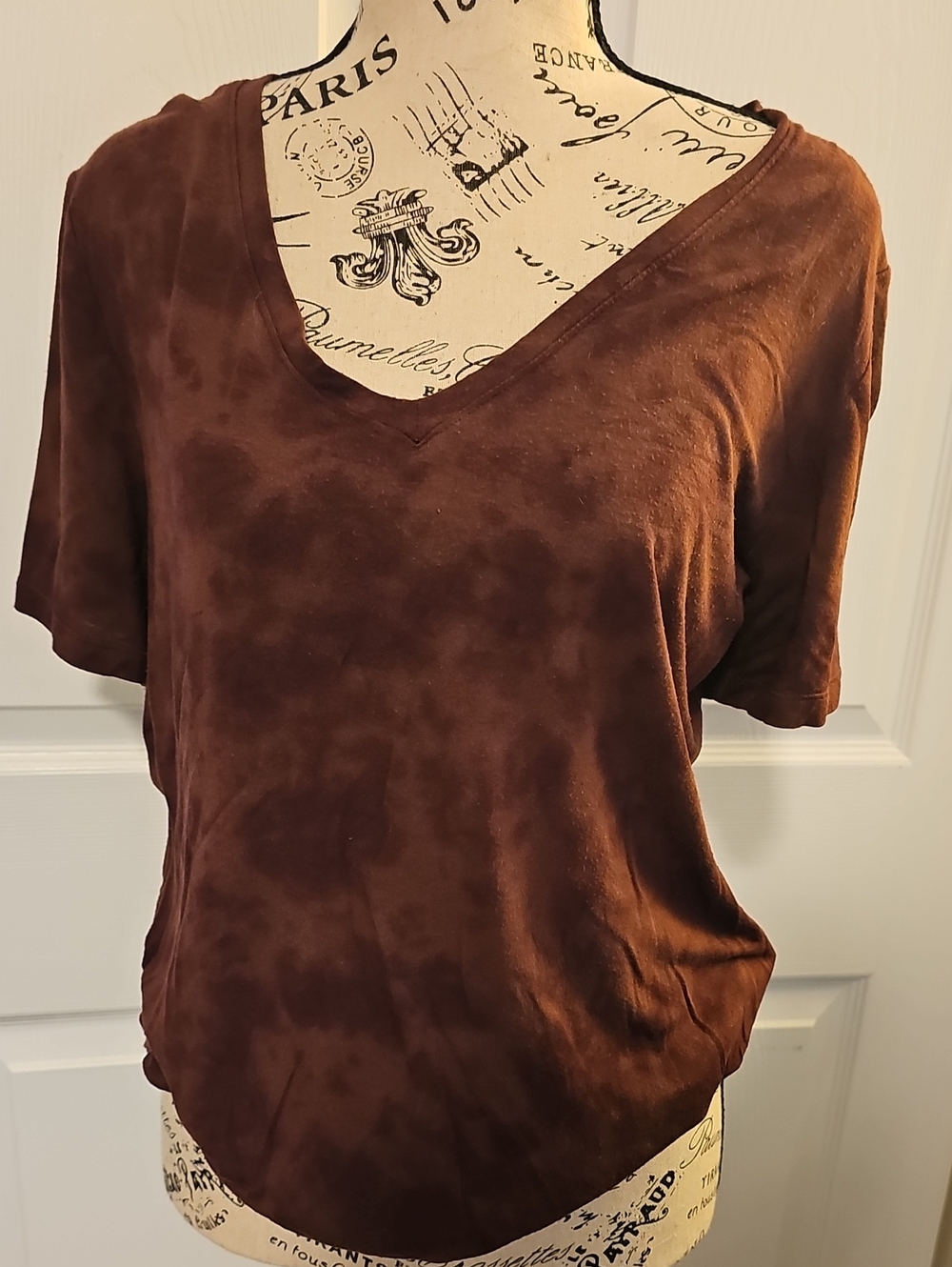 Old Navy Brown V-Neck Short Sleeve Top